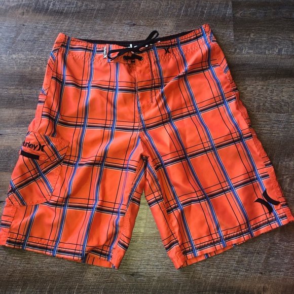 Hurley Other - Hurley Board Swim Shorts Orange & Blue Sz 30 NWOT